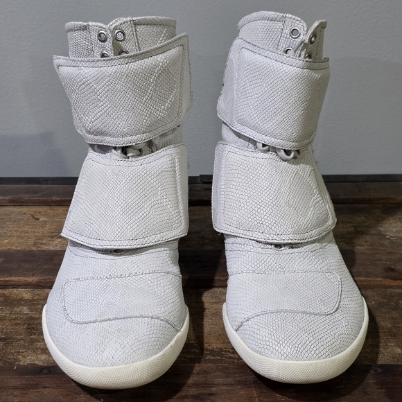 Creative Recreation Gizzo Camaleonte High-Top Leather Sneakers w/Velcro Strap 42 - Picture 8 of 12